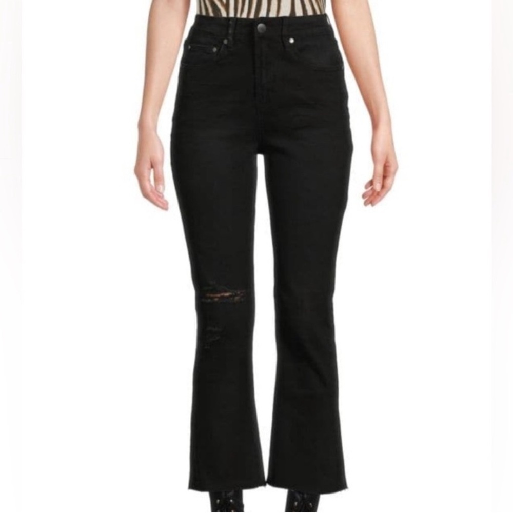 Cavalli Class Black High Rise Flare Jeans - Picture 11 of 11